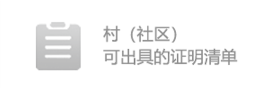村社区可出具的证明清单