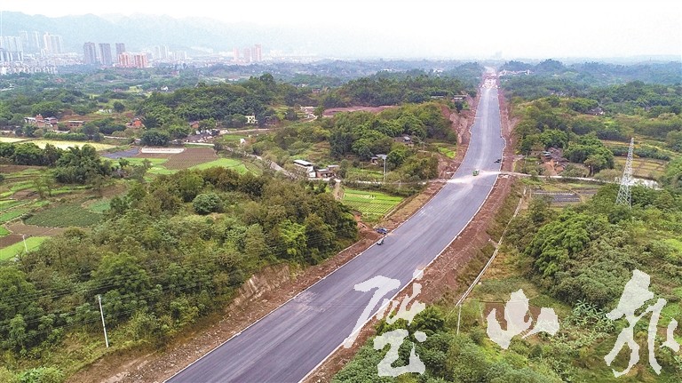 黛山大道南延线路基全部完工_焦点图片_重庆市璧山区人民政府