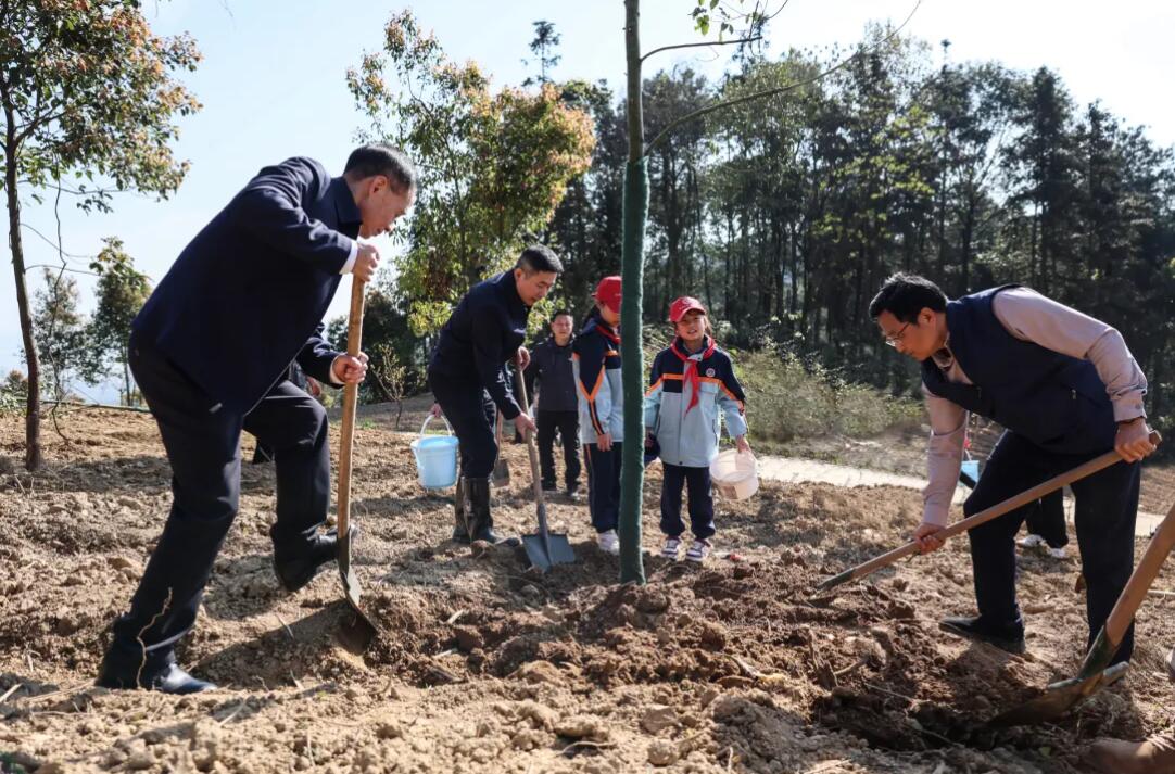 璧山区举行2026年义务植树活动